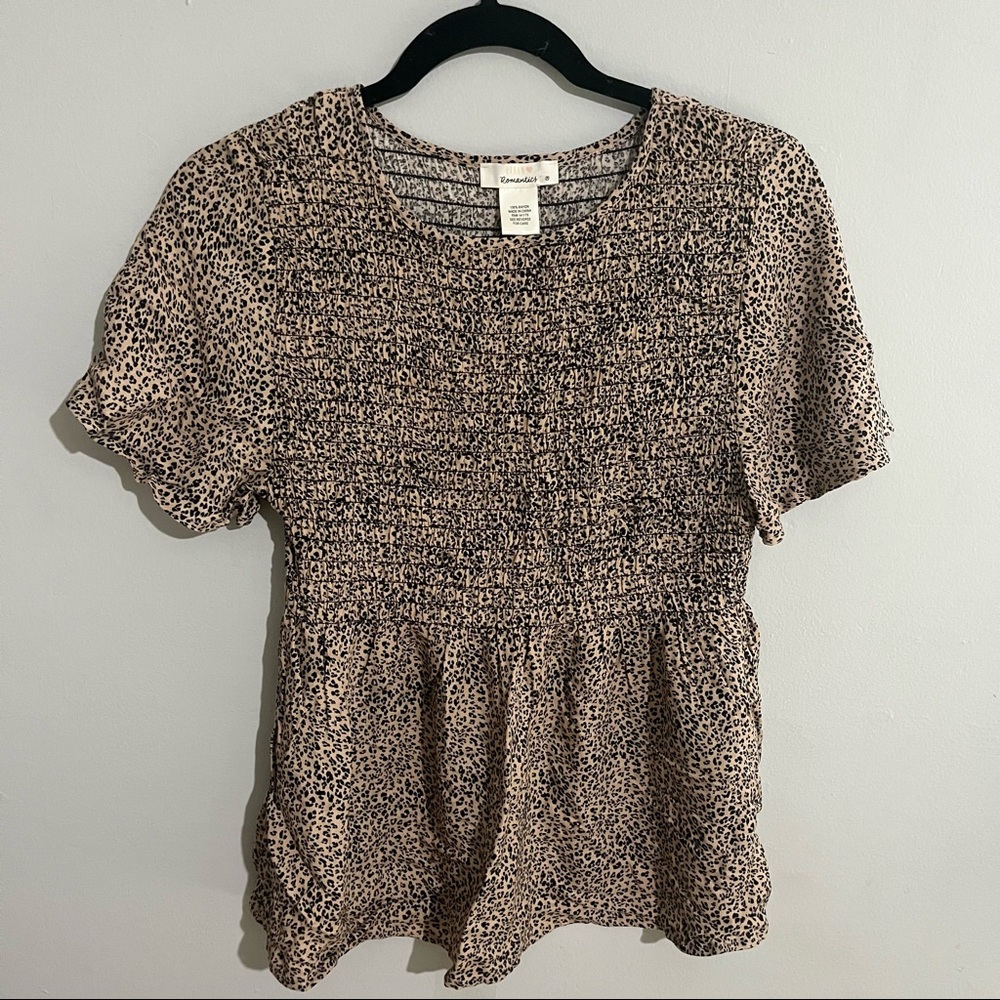 Peplum blouse with cheetah print, Urban Romantics